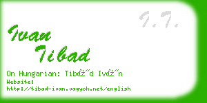 ivan tibad business card